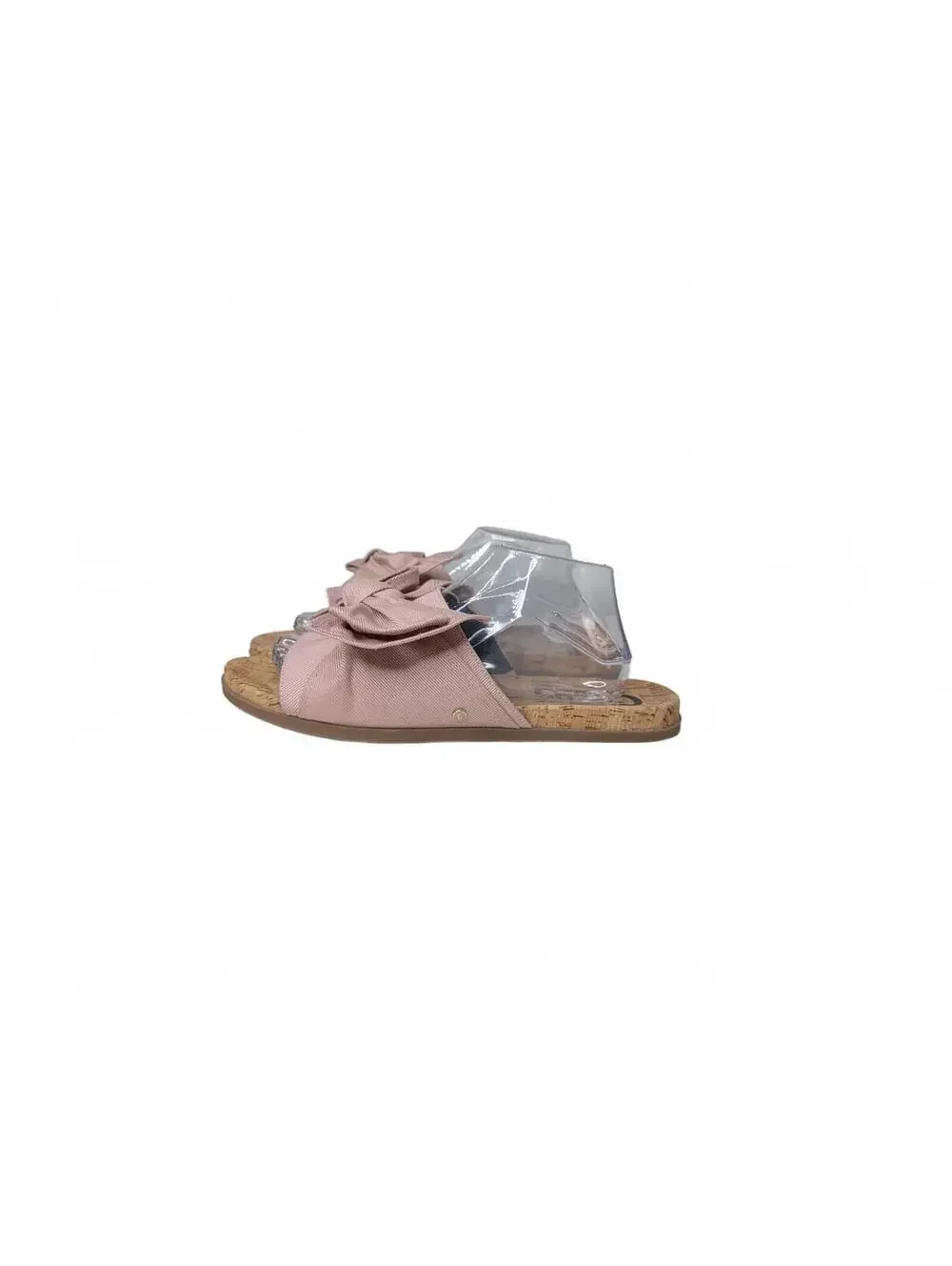 Sam Edelman Circus Nicola Flat Sandals w/ Large Fabric Bow Heirloom Rose Size 11